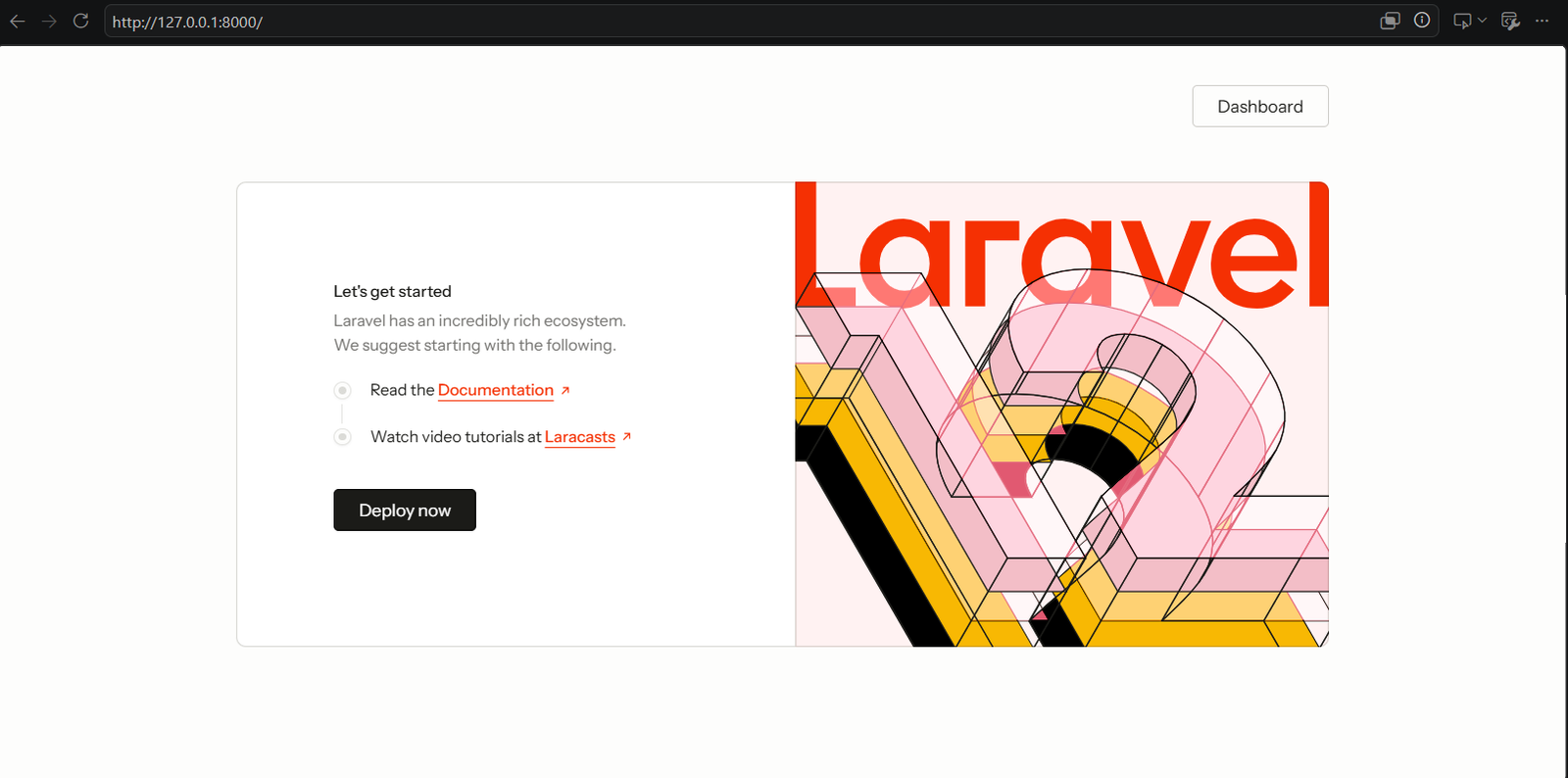 Tampilan utama Laravel